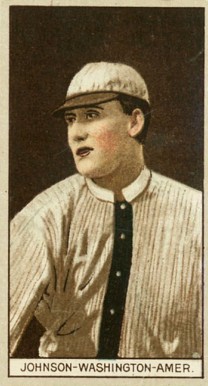 1912 Brown Backgrounds Common back JOHNSON-WASHINGTON-AMER. # Baseball Card