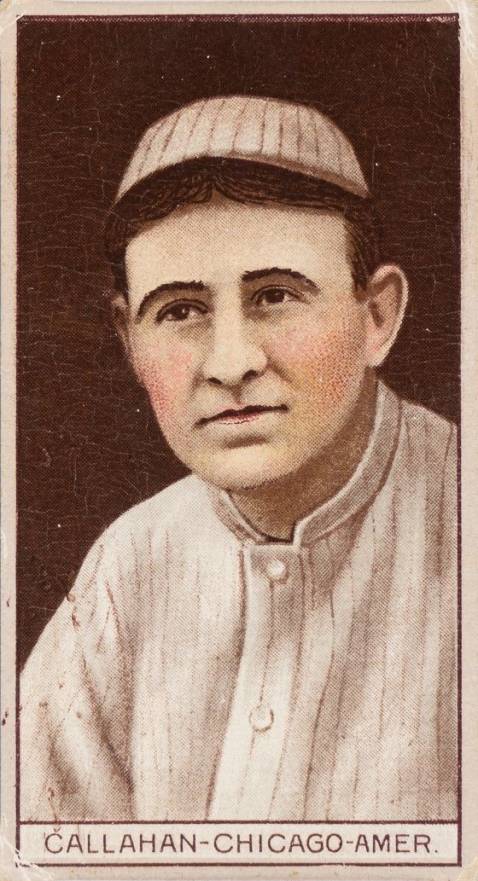 1912 Brown Backgrounds Common back CALLAHAN-CHICAGO-AMER. # Baseball Card