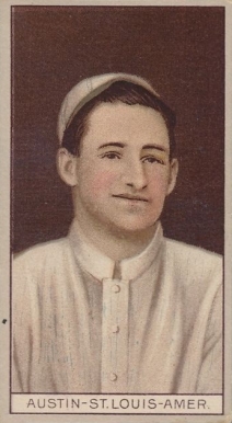 1912 Brown Backgrounds Common back AUSTIN-ST. LOUIS-AMER. # Baseball Card