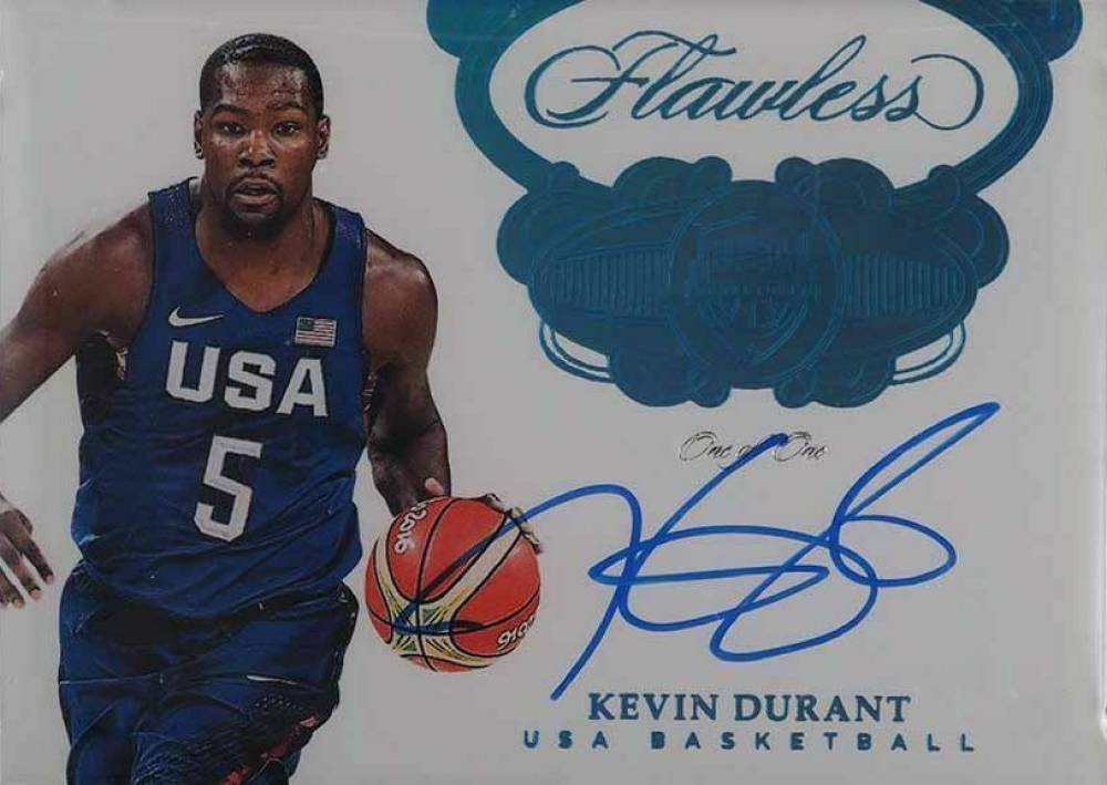 2017 Panini Flawless USA Basketball Autographs Kevin Durant #USAKD Basketball Card