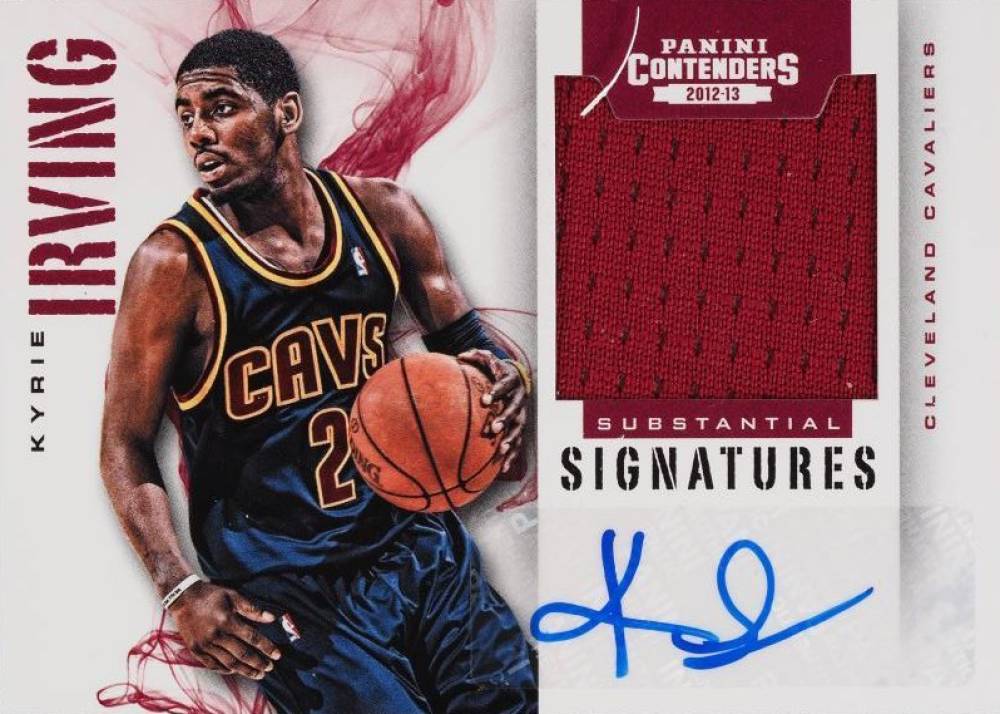 2012 Panini Contenders Substantial Signatures Materials Kyrie Irving #30 Basketball Card