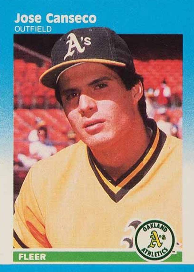 1987 Fleer Mini Jose Canseco #17 Baseball Card