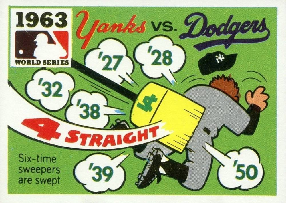 1971 Fleer World Series (Black Back) 1963 Yankees vs Dodgers #61 Baseball Card