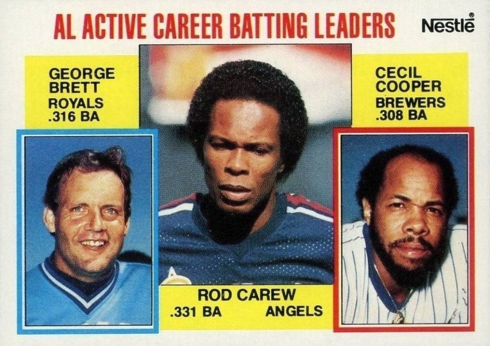 1984 Topps Nestle Hand Cut A.L. Active Career Batting Leaders #710 Baseball Card