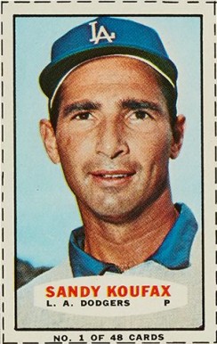 1966 Bazooka Sandy Koufax #1 Baseball Card