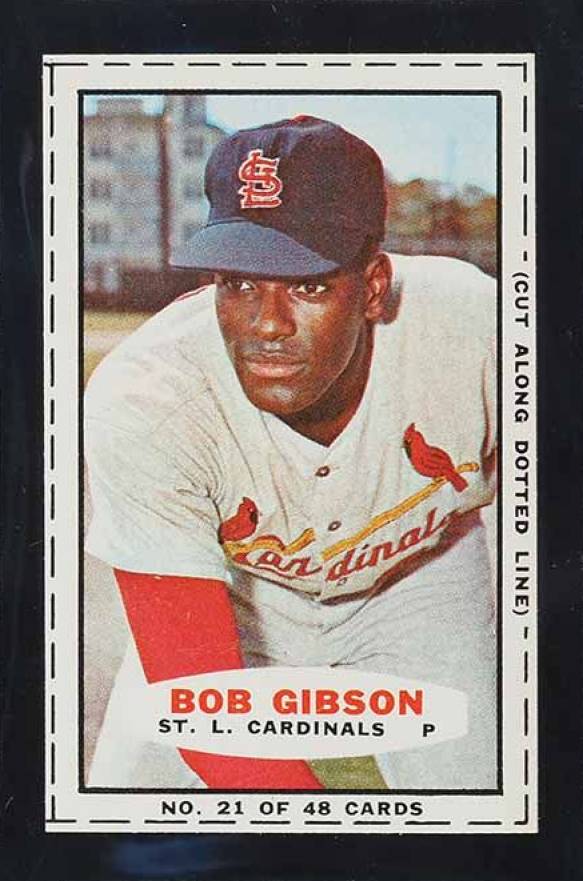 1966 Bazooka Bob Gibson #21 Baseball Card