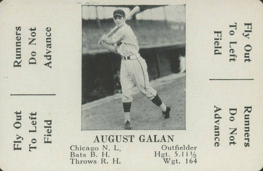 1936 S & S Game Augie Galan # Baseball Card