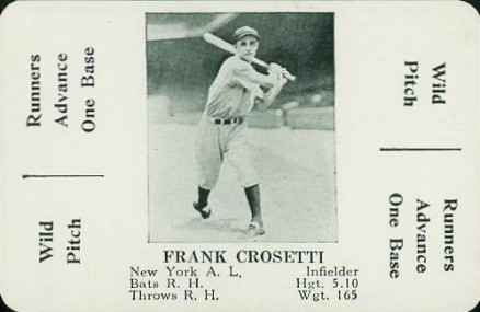 1936 S & S Game Frank Crosetti # Baseball Card