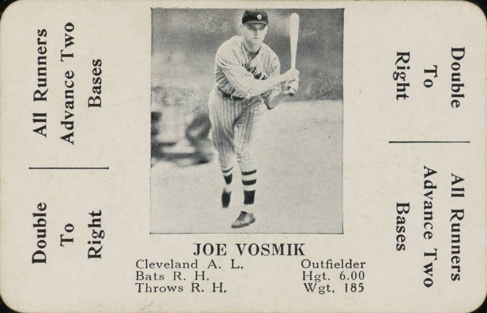 1936 S & S Game Joe Vosmik # Baseball Card