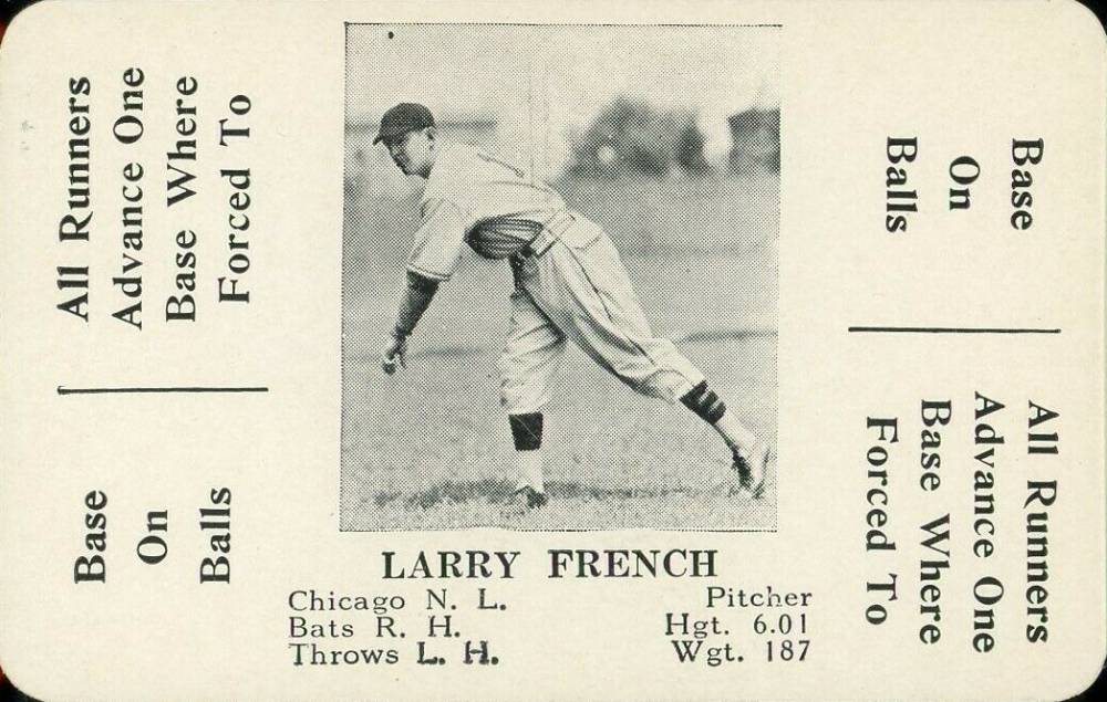 1936 S & S Game Larry French # Baseball Card