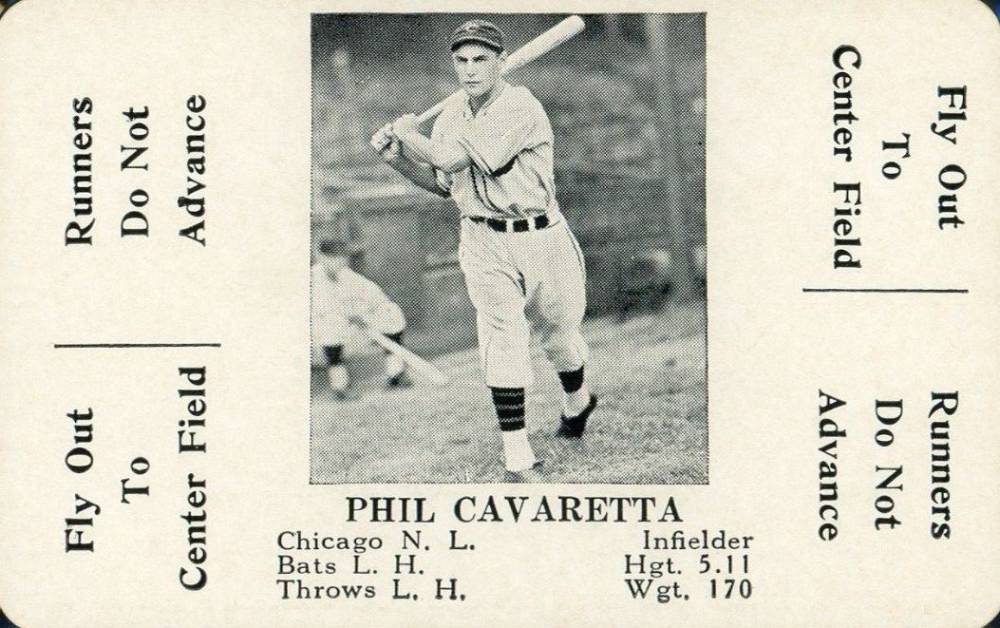 1936 S & S Game Phil Cavaretta # Baseball Card