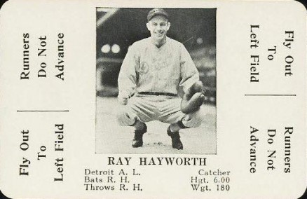 1936 S & S Game Ray Hayworth # Baseball Card