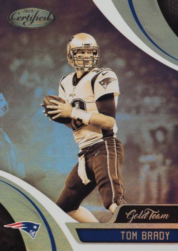 2018 Panini Certified Gold Team Tom Brady #TOB Football Card