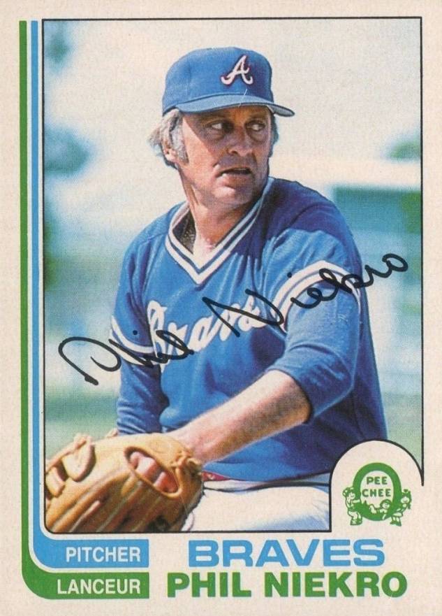 1982 O-Pee-Chee Phil Niekro #185 Baseball Card