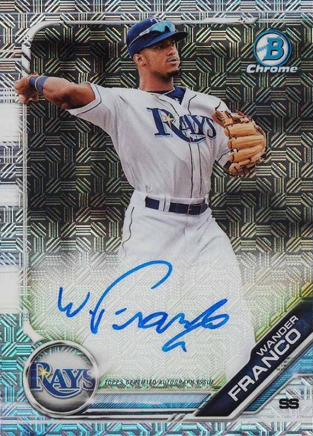 2019 Bowman Mega Box Chrome Mega Autographs Wander Franco #WF Baseball Card