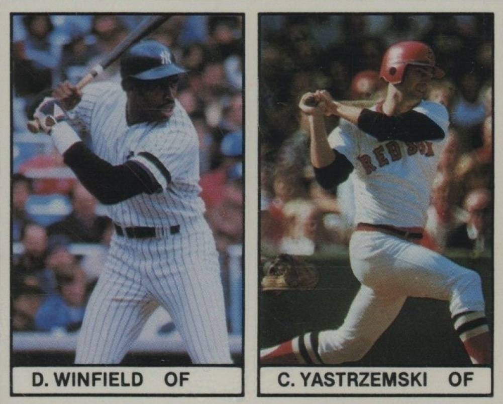 1981 All-Star Game Program Inserts-Hand Cut Dave Winfield/Carl Yastrzemski # Baseball Card