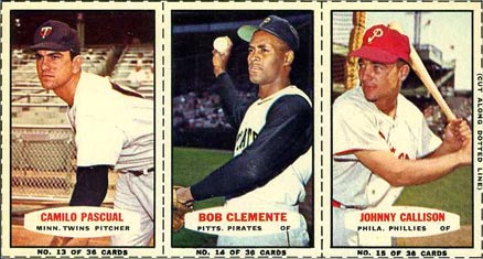 1964 Bazooka Panel Pascual/Clemente/Callison # Baseball Card