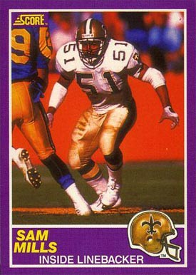 1989 Score Supplemental Sam Mills #372S Football Card