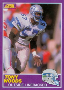 1989 Score Supplemental Tony Woods #355S Football Card