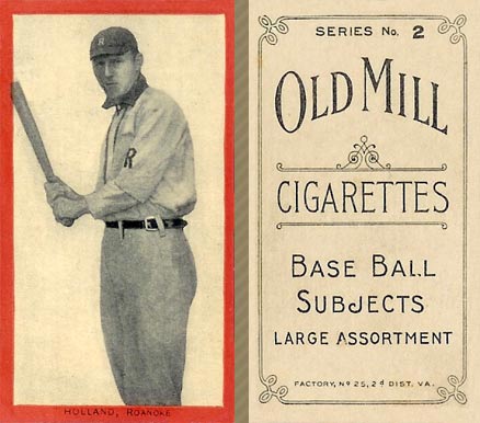 1910 Old Mill Series 2 (Virginia League) Holland # Baseball Card