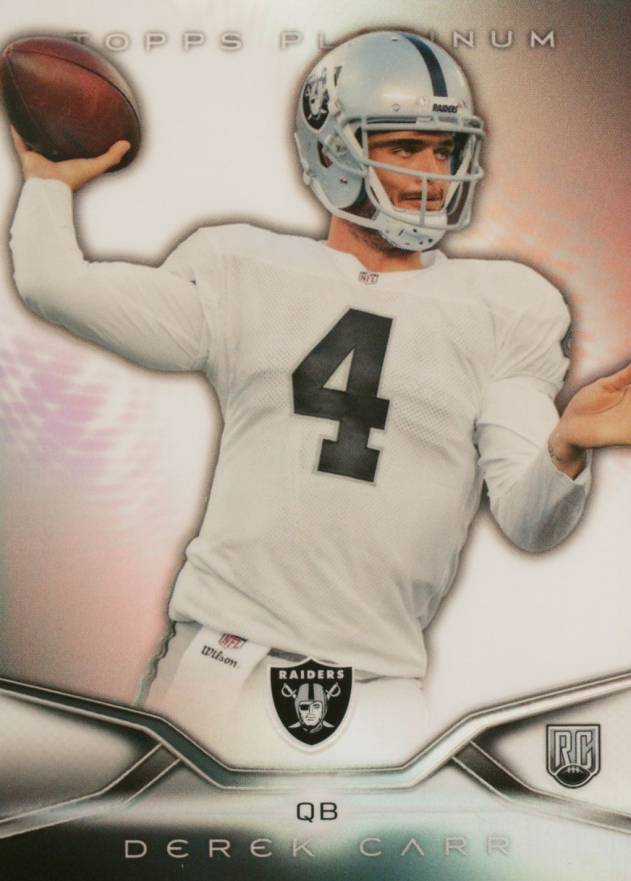 2014 Topps Platinum Derek Carr #102 Football Card