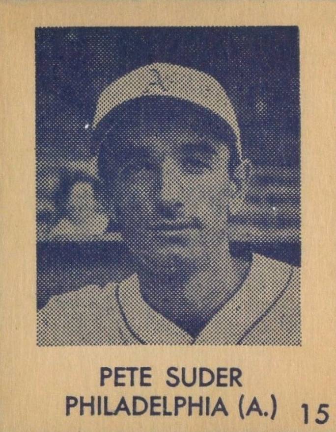 1948 Blue Tint Pete Suder #15 Baseball Card