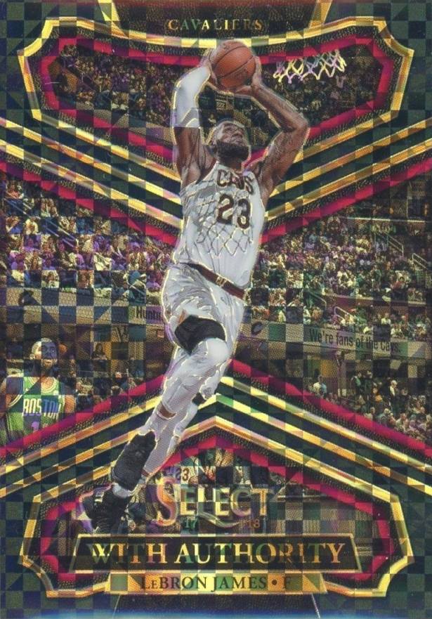 2017 Panini Select With Authority LeBron James #WA-11 Basketball Card