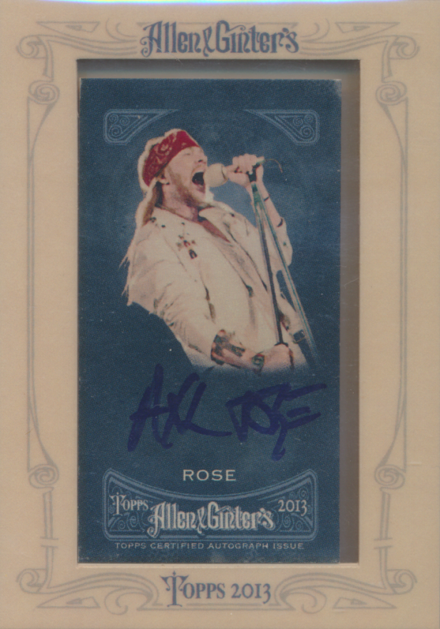 2013 Topps Allen & Ginter Baseball Autographs Axl Rose #AGAAR Non-Sports Card