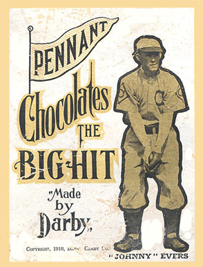 1910 Darby Chocolates "Johnny" Evers #18 Baseball Card