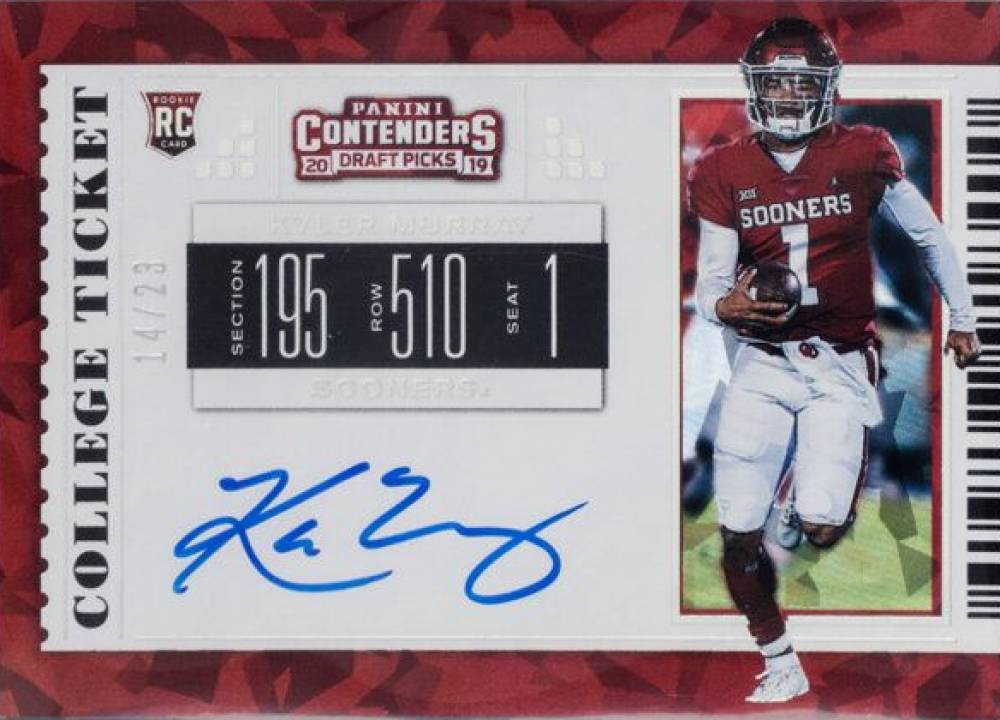 2019 Panini Contenders Draft Picks  Kyler Murray #101 Football Card