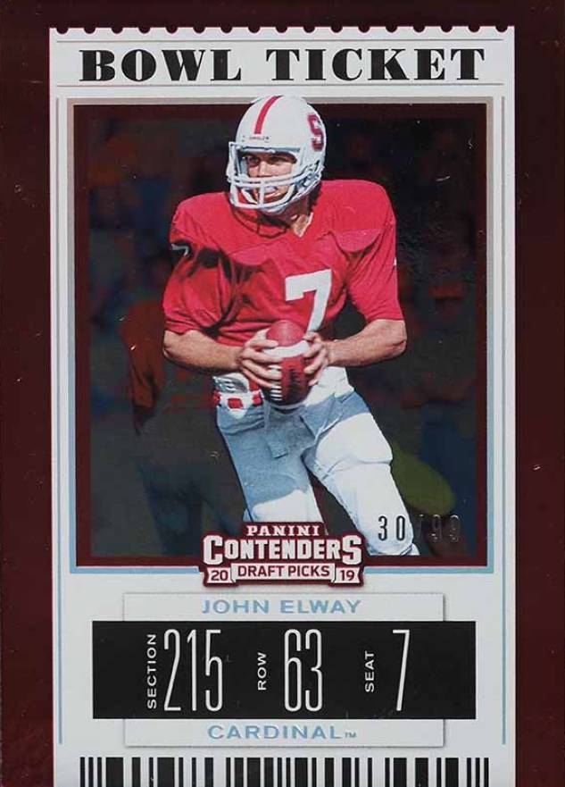 2019 Panini Contenders Draft Picks  John Elway #49 Football Card