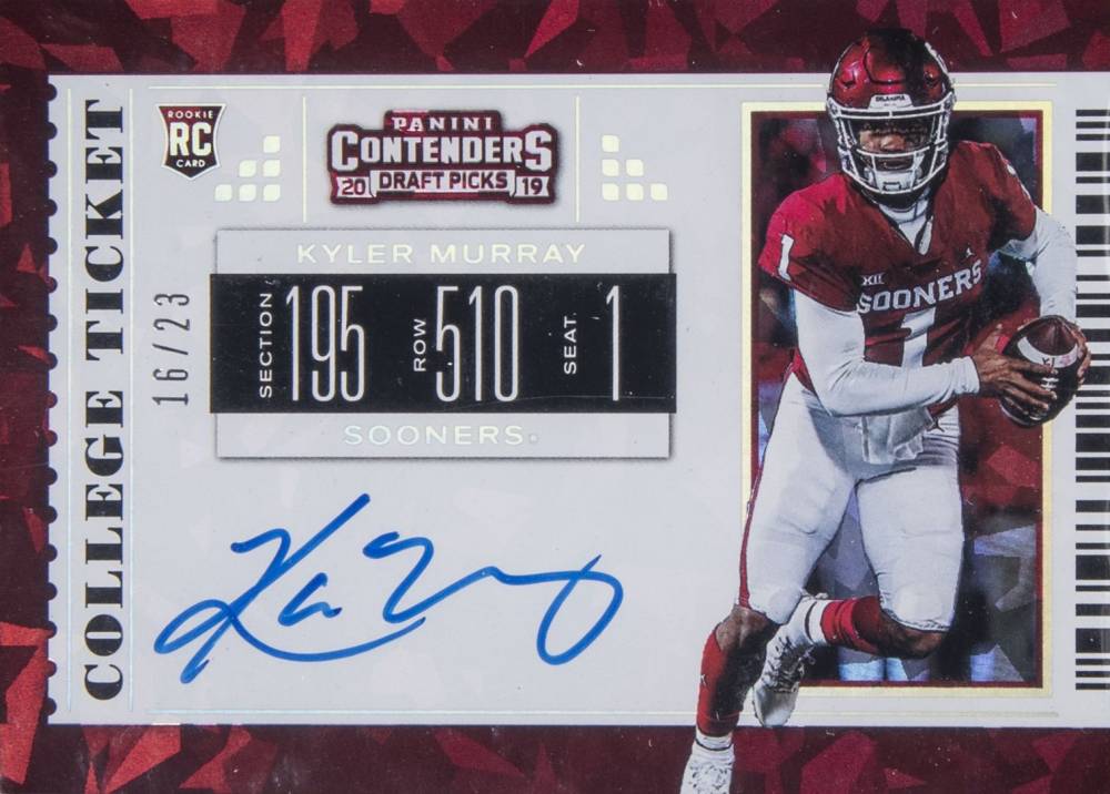 2019 Panini Contenders Draft Picks  Kyler Murray #101 Football Card