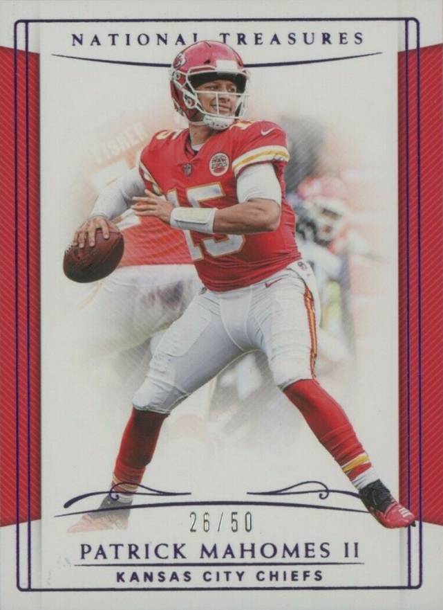 2018 Panini National Treasures Patrick Mahomes II #45 Football Card