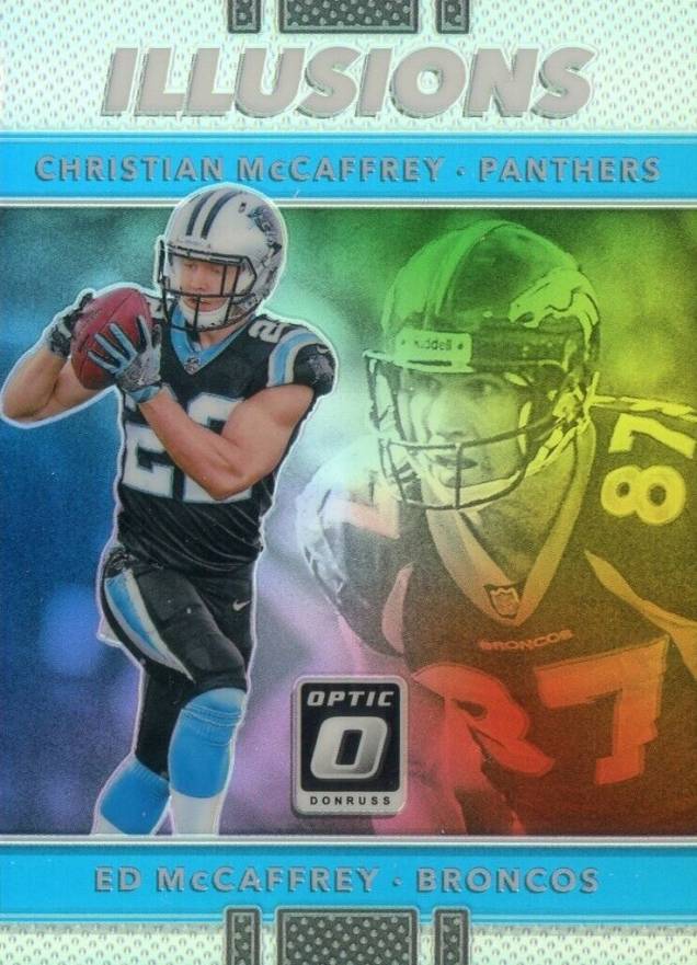 2017 Panini Donruss Optic Illusions Christian McCaffrey/Ed McCaffrey #18 Football Card