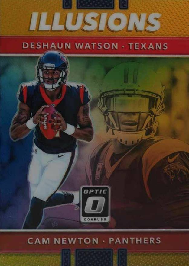 2017 Panini Donruss Optic Illusions Cam Newton/Deshaun Watson #21 Football Card