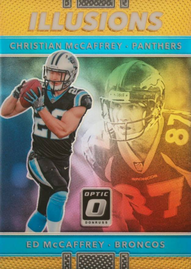 2017 Panini Donruss Optic Illusions Christian McCaffrey/Ed McCaffrey #18 Football Card