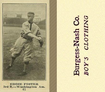 1916 Burgess-Nash Co. Eddie Foster #61 Baseball Card