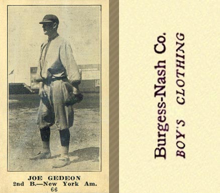 1916 Burgess-Nash Co. Joe Gedeon #66 Baseball Card