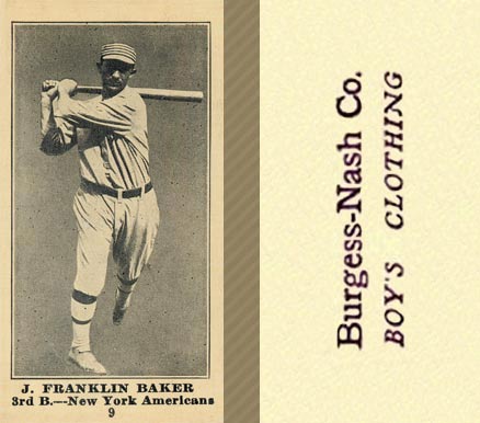 1916 Burgess-Nash Co. J. Franklin Baker #9 Baseball Card