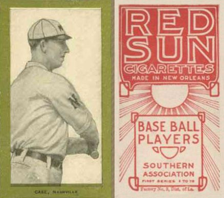 1910 Red Sun (Green Borders) Case, Nashville # Baseball Card