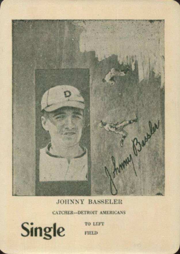 1923 Walter Mails Card Game Johnny Basseler # Baseball Card