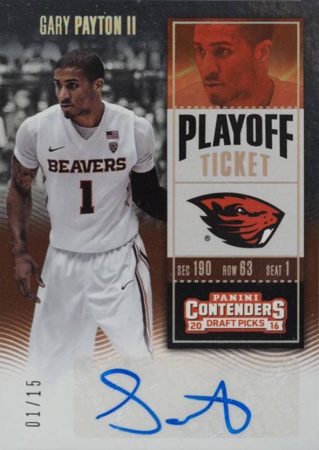 2016 Panini Contenders Draft Picks Gary Payton II #135 Basketball Card