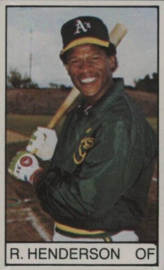 1983 All-Star Game Program Inserts-Hand Cut Rickey Henderson # Baseball Card