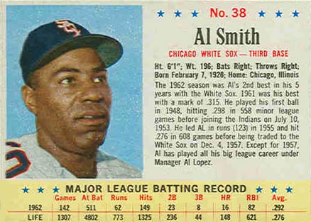 1963 Post Cereal Al Smith #38 Baseball Card