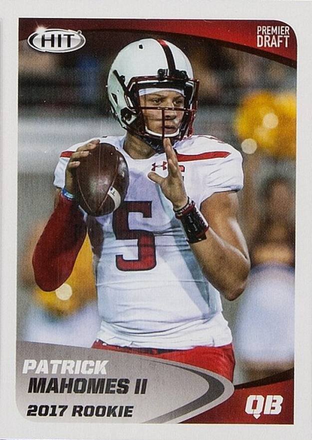 2017 SA-GE Hit Premier Draft Patrick Mahomes II #5 Football Card