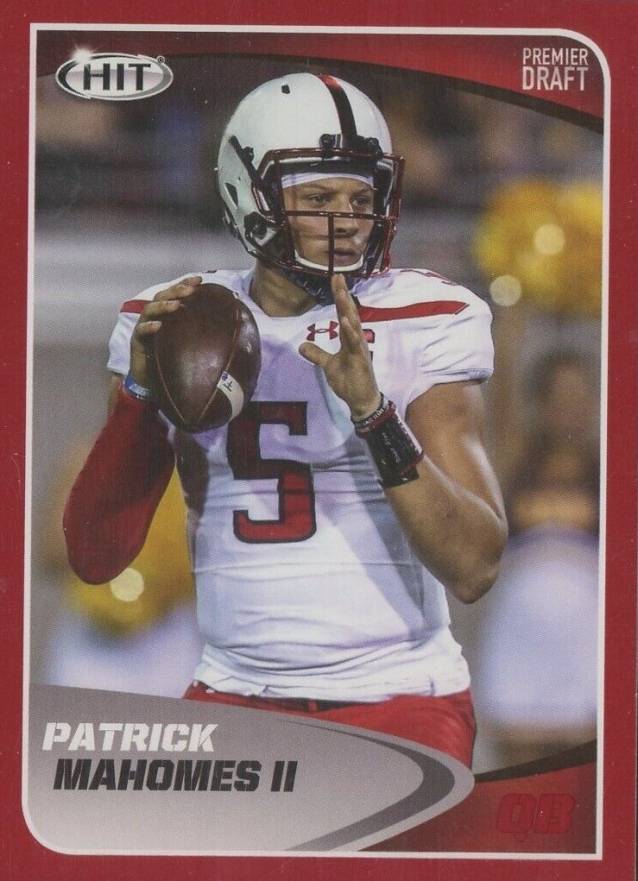 2017 SA-GE Hit Premier Draft Patrick Mahomes II #5 Football Card