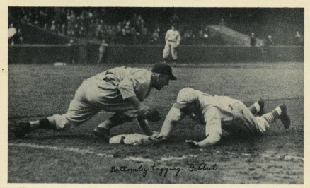 1936 National Chicle Fine Pens Bottomley tagging Gebbert # Baseball Card