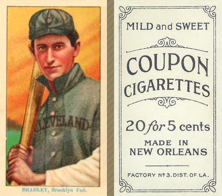 1914 Coupon Cigarettes (Type 2) Bradley, Brooklyn Fed. #13 Baseball Card