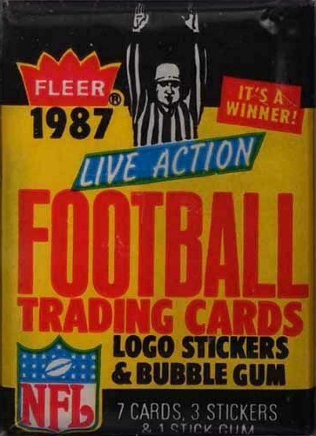 1987 Fleer Team Action Wax Pack #WP Football Card