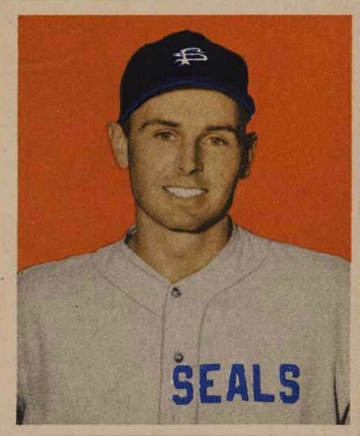 1949 Bowman Pacific Coast League Jack Brewer #8 Baseball Card